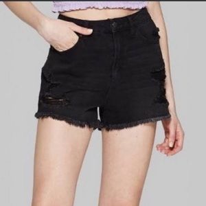 Wild fable high rise frayed hem shorts